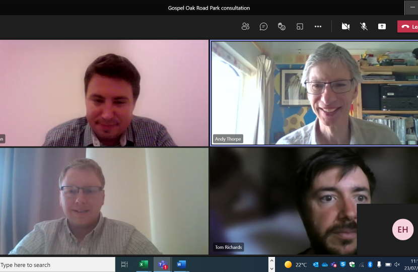 A snapshot of the meeting in progress on Microsoft Teams