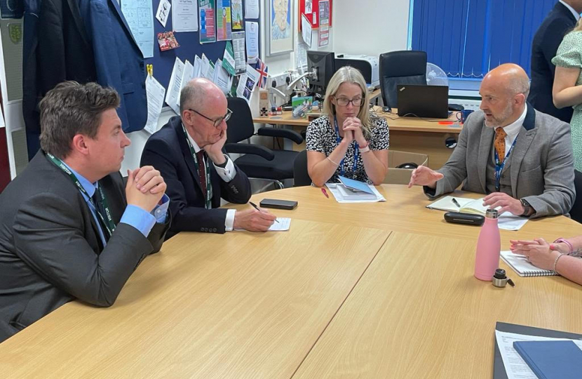 Nick Gibb MP and Shaun Bailey MP at Wood Green Academy