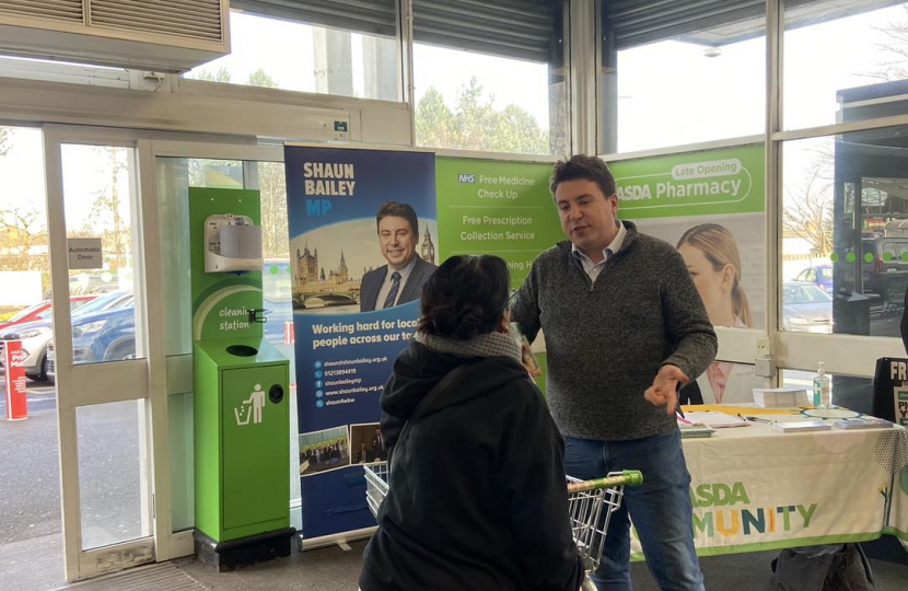 Shaun at supermarket stall Tipton