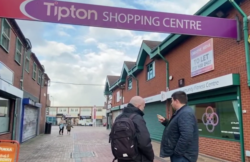 Shaun talking to residents about the regeneration