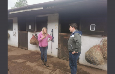 Shaun with Emma from Warrens Hall Riding School