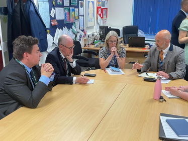 Nick Gibb MP and Shaun Bailey MP at Wood Green Academy